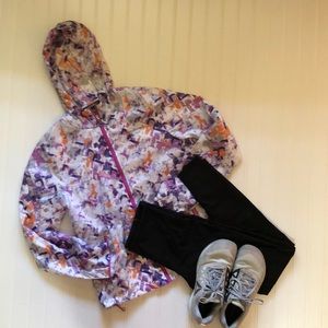 Eddie Bauer Raincoat | Purple & Orange pattern